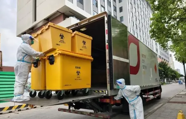 核酸检测采样点医疗垃圾清运项目现场